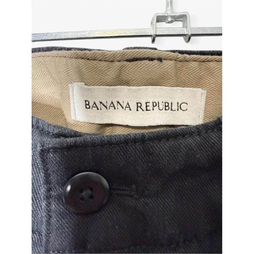 Banana Republic Black Size 35x34 Linen Blend Authentic Slim Chino Pants NWT